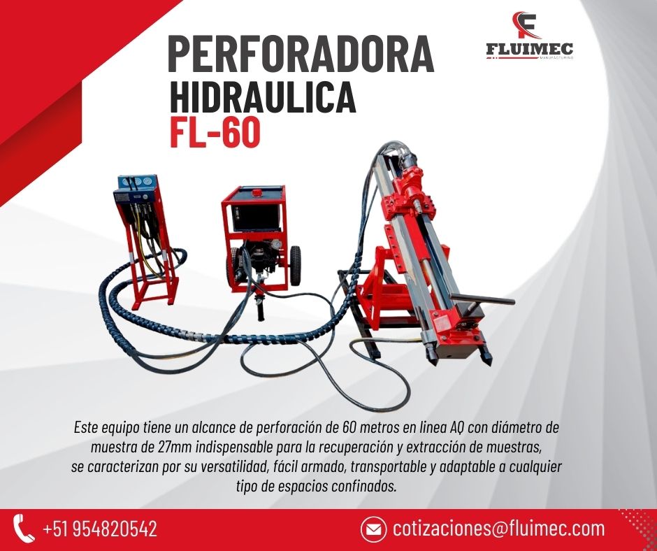 PERFORADORA HIDRAULICA FL-60 LINEA AQ 27mm